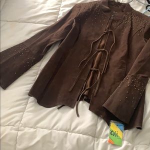 Vintage 70’s Leather Jacket w/ Bell Sleeves - NEW!